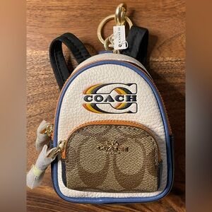 Coach Multicolor Mini Backpack Keychain